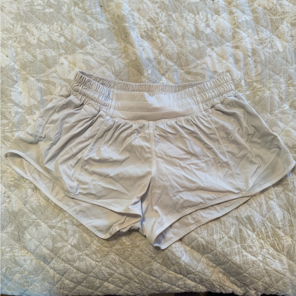 White lululemon Hotty hot shorts